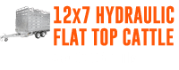12x7 flat top hydraulic tipper cattle trailer