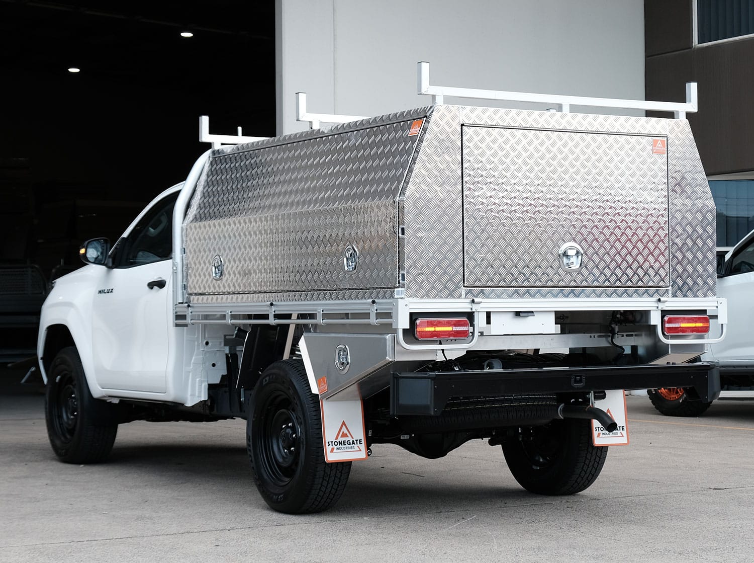 Workmate aluminium checker plate canopy and ute tray combo